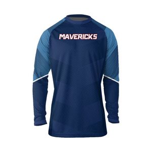 เสื้อยืดแบตมินตันแขนยาวสำหรับผู้ชายเสื้อยืดพิมพ์ซับลิเมชันแขนยาว - Product Image 5