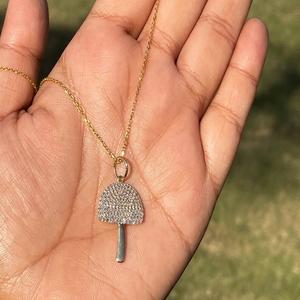 14k Arbre Lab Grown Diamant Pendentif Or Massif Dainty Lab Grown Diamant Collier De Mariage Femmes Collier Pour Anniversaire Bijoux - Product Image 2