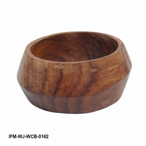 กำไลข้อมือไม้ทำมือจากไม้ชีชามธรรมชาติ ดีไซน์หนา รูปทรงเรขาคณิต สำหรับผู้หญิง - Product Image 1