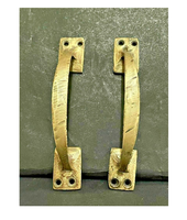 Gagang pintu kuningan mewah Modern/gagang pintu kustom dan gagang laci bentuk Sitar dengan harga terjangkau