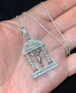 Iced Out Moissanite เพชรพระเยซูคริสต์เสาคอลัมน์กรีกโรมันจี้เงินสเตอร์ลิงจี้เครื่องประดับที่กําหนดเอง - Product Image 3