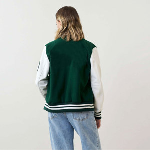 Colección de invierno para mujer, chaqueta universitaria, talla adulta, ajuste cómodo, ropa informal, soporte, lana transpirable, parches sólidos, Logo - Product Image 3