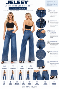 Jeans in denim a vita alta, taglio dritto, vestibilità regolare, lunghezza intera, effetto stonewashed, casual, stampa autunnale - Product Image 1
