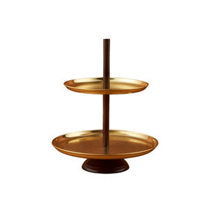 Support à gâteau de qualité standard à deux niveaux moderne moyen-orient ramadan utilisation maison hôtel fêtes dessus de table gâteau pâtisserie portions support à gâteau - Product Image 1