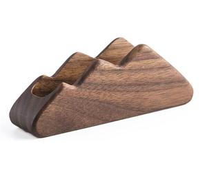 Tarjetero de madera y latón para restaurante, Tarjetero con nombre de boda, producto más exigente, tarjetero de madera - Product Image 2