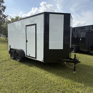 Titanium White 7-14 Enclosed <b>Cargo</b> <b>Trailer</b> with Extra Height & Blackout Package Europe Style 2001-3000kg Payload - Product Image 1