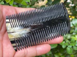 Peigne à cheveux en corne fait main de haute qualité, lisse et poli, peigne de toilettage professionnel pour salon - Product Image 4