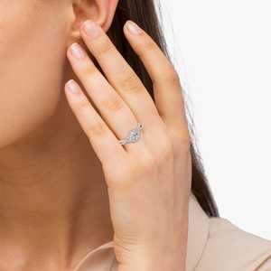 14K <b>Rose</b> Gold Twisted <b>Infinity</b> Halo Engagement Ring Setting 0.20ct Diamond Ring - Product Image 2