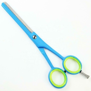 Ciseaux à effiler professionnels en acier inoxydable bleu pour barbier, outil de texturement capillaire durable pour salon - Product Image 1