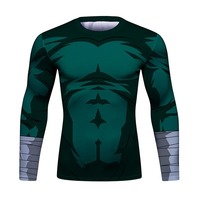 T-shirts à manches longues Erni Sports imprimés, respirants, UPF50, antibactériens, écologiques, en polyester/nylon 180g, séchage rapide, cosplay homme