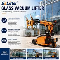 Robot mobile de levage de verre de 800 kg avec capacité de 180 kg °   Inclinaison électrique pour le vitrage des façades et des murs-rideaux