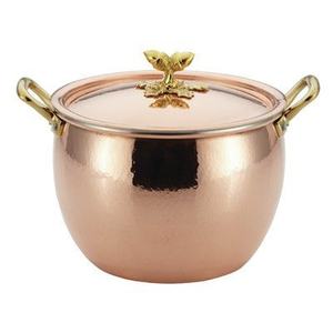 Cacerola de cobre personalizada con tapa, utensilios de cocina hechos a mano, hermoso calentador de alimentos - Product Image 4