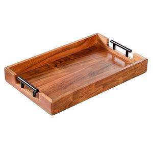 Bandeja DE SERVICIO DE MADERA hecha a mano moderna con asa, último diseño, alta calidad, estándar superior, regalo de vacaciones de Navidad, decoración del hogar - Product Image 1
