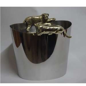 New Arrival Metal <b>Wine</b> Cooler with 2 Brass Handles Metal <b>Bar</b> Tools From India Champagne <b>Wine</b> Cooler Metal <b>Wine</b> Chiller Cooler - Product Image 4