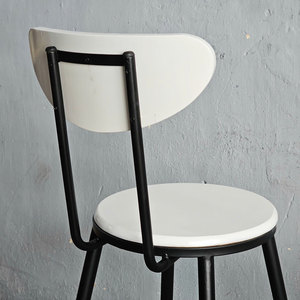 <b>Adjustable</b> Industrial-Style Metal <b>Bar</b> Chair with Wooden Backrest GBAK002 - Product Image 6