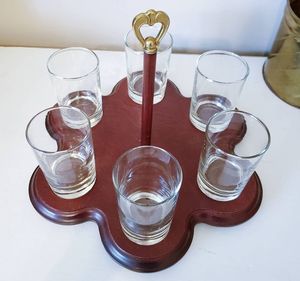 Support en verre en bois de qualité supérieure avec forme de fleur, design pratique et élégant, parfait pour afficher le service ou les cadeaux de l'Inde - Product Image 5