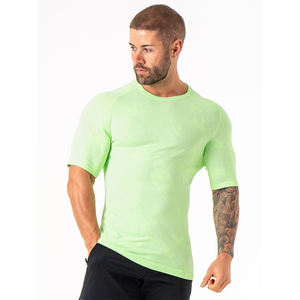 T-shirt de sport pour hommes Spandex Sports Short Sleeve Slim Fit Running T Shirt Male Workout Tee Tops Summer Fitness Clothing - Product Image 3