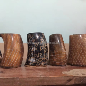 Authentic Handcrafted Viking <b>Drinking</b> Horn Mug Eco-Friendly Organic Material Custom Size Polished Carved Animal Style Available - Product Image 5