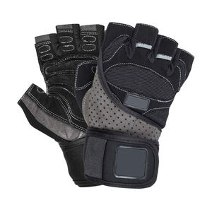 Guantes de gimnasio de cuero suave y transpirable del mejor material al por mayor, guantes de seguridad para deportes, guantes de medio dedo para hombres, guantes de levantamiento de pesas - Product Image 1