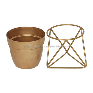 Offre Spéciale semble belle jardinière en métal doré de luxe pour un usage domestique d'hôtel de restaurant à bas prix - Product Image 4