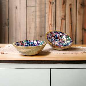 Bols de luxe en bois d'acacia faits à la main - Décoration de table écologique et durable pour la cuisine et les occasions de mariage - Product Image 3