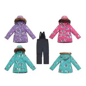 Conjunto de Chaqueta y Pantalones de Invierno para Niños, Unisex, Impermeable, Transpirable, 100% Poliéster, Desmontable, Venta al Por Mayor - Product Image 6