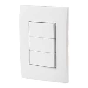 Interrupteur mural simple Volteck Oslo Line, 3 voies, plaque en plastique blanche, 16A, 110V, usage résidentiel, IP20, unipolaire, double jet - Product Image 3