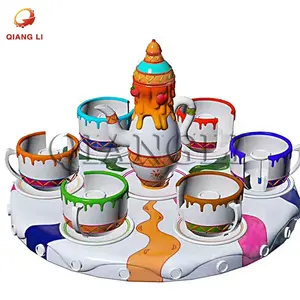 Originele Fabriek Happy Tea Cup Ride Draagbare Kermis Carnaval Games Roterende Koffie Cup Ride Trailer Amusement Attracties