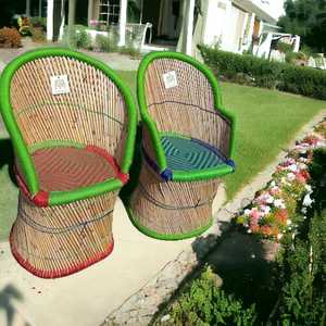 Meilleure vente chaise vintage multicolore en osier naturel faite à la main en rotin de bambou pour restaurant ensemble de salle de dessin et de chaises de jardin - Product Image 2