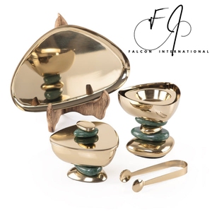 ที่จุดธูปอะโรมาติกแบบตั้งโต๊ะหัวชุบทองที่วางเทียนหอมในบ้าน - Product Image 2