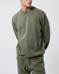 Nouveau arrivé 2025 100% coton hommes survêtement tenue décontracté Oneck sweat et pantalon ensemble personnalisé DTF imprimé logo hommes survêtements - Product Image 3