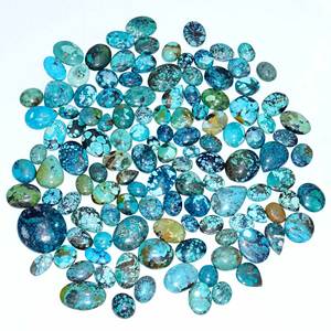 Lote al por mayor de piedras preciosas de cabujón suelto de turquesa tibetana Natural de calidad AAA +, lote de piedras preciosas de cabujón de tamaño libre para fabricación de joyería fina - Product Image 1