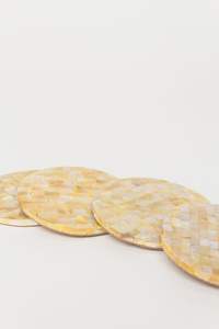 Latest Design Mother of Pearl Inlay Coaster <b>Set</b> New Design Round Flat <b>for</b> Coffee <b>Tea</b> Cup <b>for</b> Attractive Dinnerware on <b>Sale</b> - Product Image 6