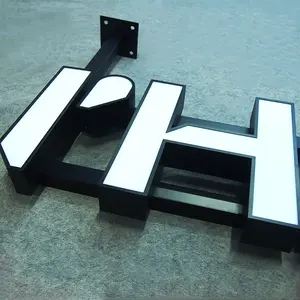 3D LED Letter Sign Name Board Designs Fancy Shop LOGO With LED Face Lit Outdoor Letter Signage
