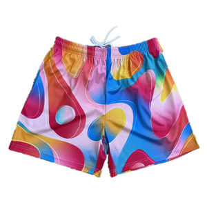 Logotipo personalizado hombres gimnasio corto en blanco deportes Jogger nadar playa hombre verano malla corto sudor pantalones cortos para hombres sudor corto - Product Image 1