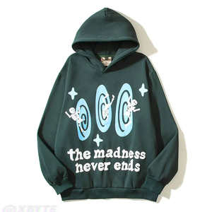 Sweats à capuche surdimensionnés et légers à impression bouffante Qualité supérieure Vêtements décontractés Sweats à capuche à impression bouffante - Product Image 1