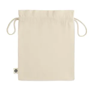 Sacchetto Regalo in Cotone Organico Ambra Medio, Borse Sportive Promozionali Sostenibili con Coulisse - Product Image 2
