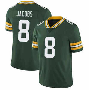 Maillots Green Bay 10 JD Love 8 Josh Jacobs 4 Brett Favre 33 Aaron Jones Cousus Respirants 100% Polyester Grandes Tailles Adultes - Product Image 6