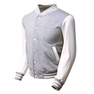 Chaqueta Unisex Estilo Universitario Multicolor con Mangas en Contraste, Ribete Acanalado a Rayas, Botones a Presión, Ropa Urbana de Moda - Product Image 3