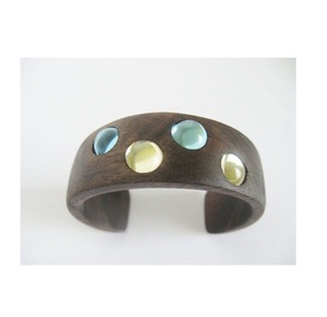 Hand-made & <b>Wood</b> Carved Bangles in Natural Saffron Teak & Ebonized mango <b>Wood</b> Hexagon Bangles Cheap Price - Product Image 2