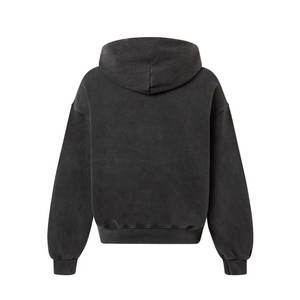 Sweats à capuche pour hommes avec logo personnalisé imprimé en 3D et épaules tombantes surdimensionné avec fermeture éclair 100% coton - Product Image 6