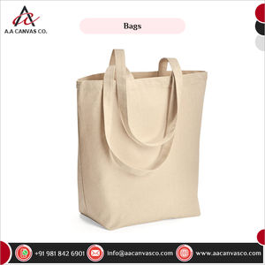 Classic Eco-friendly Cotton Canvas Shoulder Shopping <b>Bag</b> <b>Cream</b> Color Fashionable for Promotions Reliable Market Price - Product Image 2