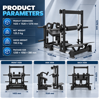 Machine de poussée de hanche BN Gym Center pour entraînement complet des fessiers, avec conception ergonomique et coussin de protection