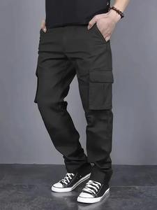 Pantalones de chándal informales para hombre Pantalones formales ajustados relajados Pantalones de chándal con cordón Senderismo Pantalones deportivos de sarga al aire libre - Product Image 5