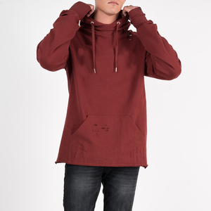 New Vintage Distress Paint Hoodie Acid Wash Heavyweight Hoodie Men Cotton French Terry Oversized Men's Hoodies - Product Image 5