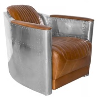 Canapé moderne de style luxueux inspiré d'un avion aviateur pour la maison et le bureau Fauteuil d'hôtel au design capitonné de style Tomcat