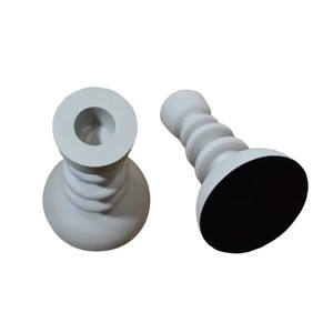 Portavelas decorativo minimalista moderno, candelabro de cemento hecho a mano para decoración del hogar, adorno de centro de mesa - Product Image 3