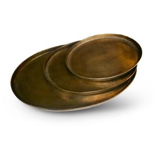 Plateaux de service décoratifs originaux faits à la main en laiton et aluminium, finis pour l'hôtellerie, la maison et la décoration de table - Product Image 4