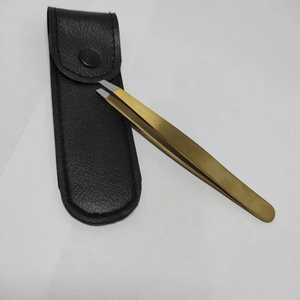 Ensemble de pinces à épiler professionnelles de luxe en acier inoxydable doré arc-en-ciel personnalisées, pinces à épiler de précision pour l'épilation, pointe inclinée - Product Image 2