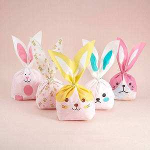 ถุงใส่ลูกกวาดหูกระต่ายแบบวินเทจคละสีพลาสติกสำหรับงานเลี้ยงอีสเตอร์และของตกแต่งบ้าน - Product Image 3